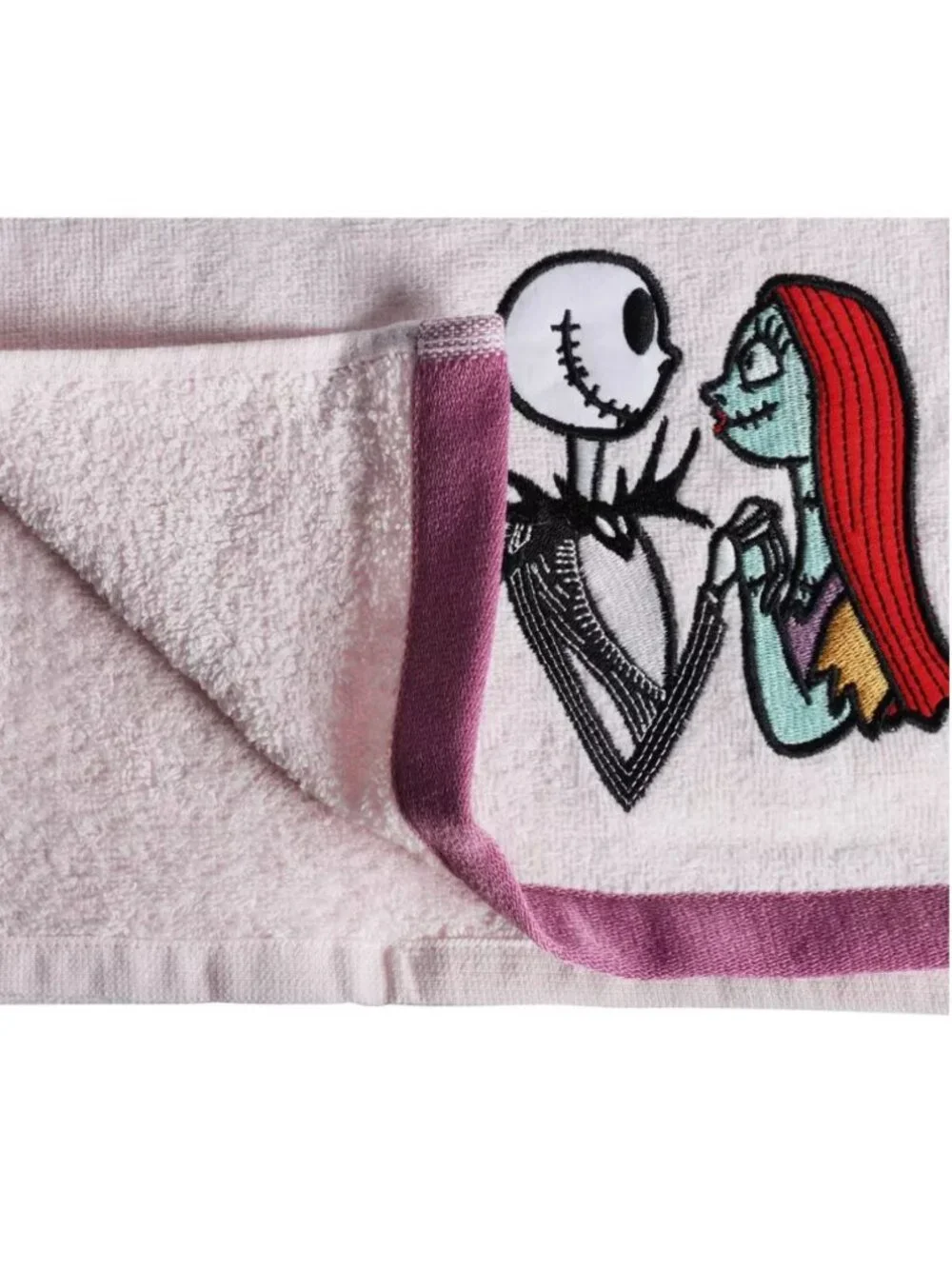 DISNEY Nightmare Before Christmas Jack Skellington Sally Hand Towel Set 2pk NEW